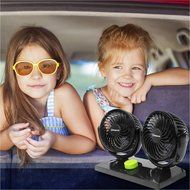 Stargoods Car Fan with Dual Head &amp; 360 Degree Rotation - 12V Air Cooling N2
