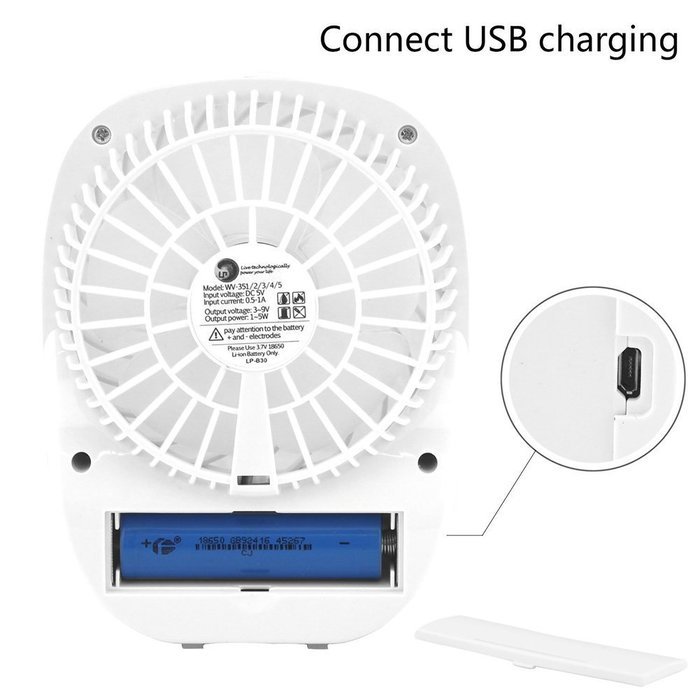 Honeyall Portable Mini Rechargeable USB Fan Vertical high speed mini fans with 3 modes Sleeping Breeze,Natural... N5