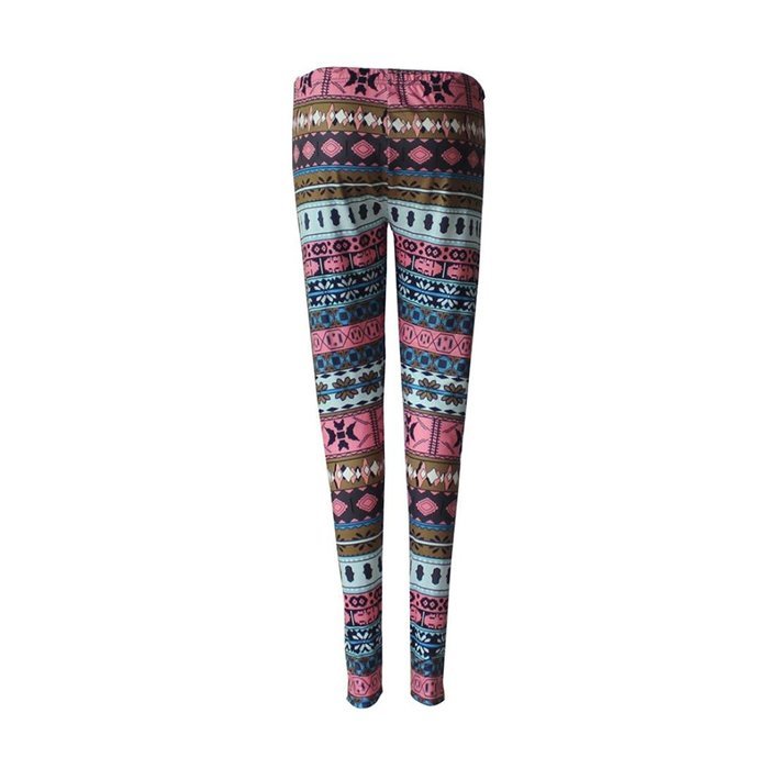 PHOTNO Women Lady Casual Skinny Print Stretchy Pants Slim Leggings N3