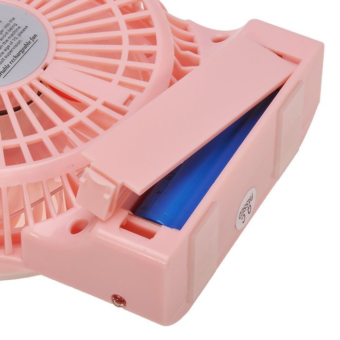 GIZGA Mini Portable USB Rechargeable 3 Speeds Personal Fan with LED Light, Built in 2200mAh 18650 Lithium-ion... N10