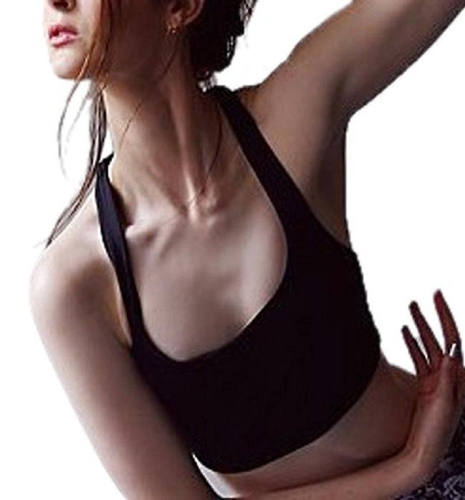PHOTNO Women Yoga Fitness Stretch Workout Tank Top Seamless Sports Bra N2