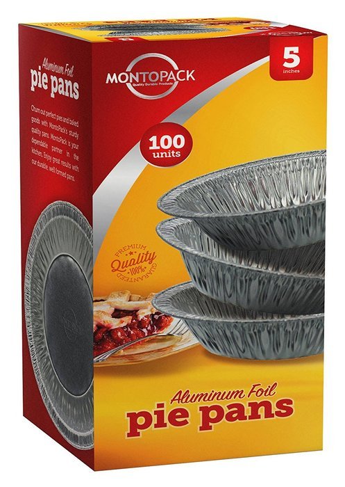 MontoPack Disposable 5" Aluminum Foil Tart/Pie Pans (50 Pack) N2