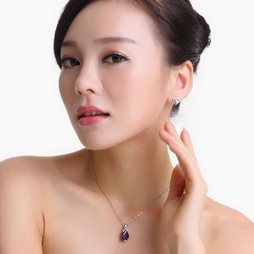 Natural Crystal Amethyst Healing Point Chakra Bead Stone Pendant for Necklace N7
