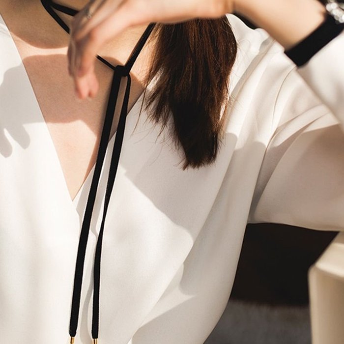 Women Charms Sexy Suede Velvet Choker Bib Gothic Long Multi-way Lariat Necklace