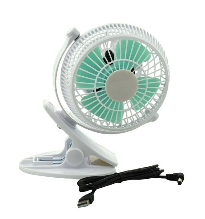 Misula 5" USB Powered 360 Degree Rotatable Clip-On Mini Fan Table Fan Desktop Fan Electronic Cooling Fan Personal... N4