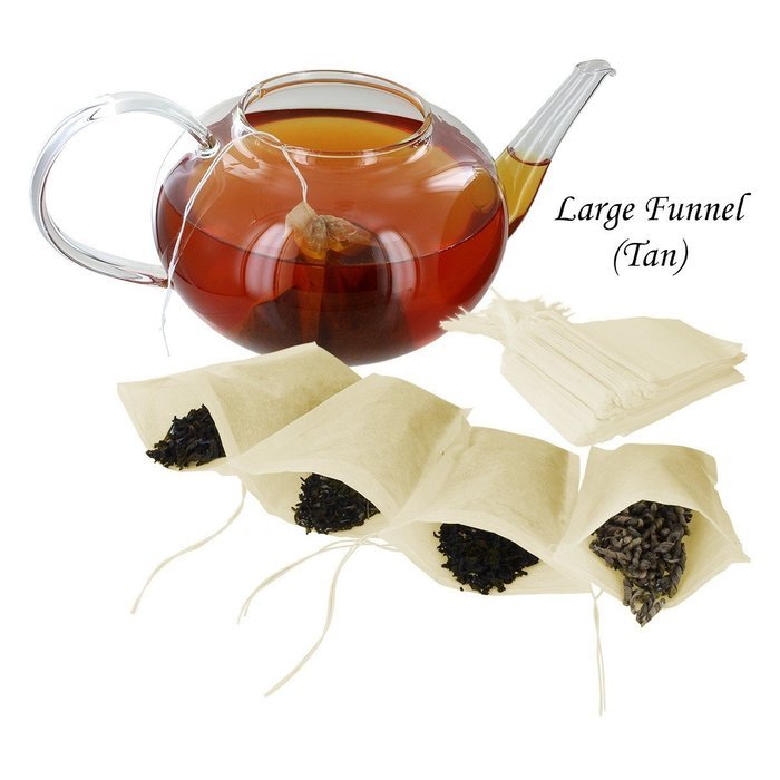 ETS Drawstring Tea Filters - Pack of 100 (Large, White) N2