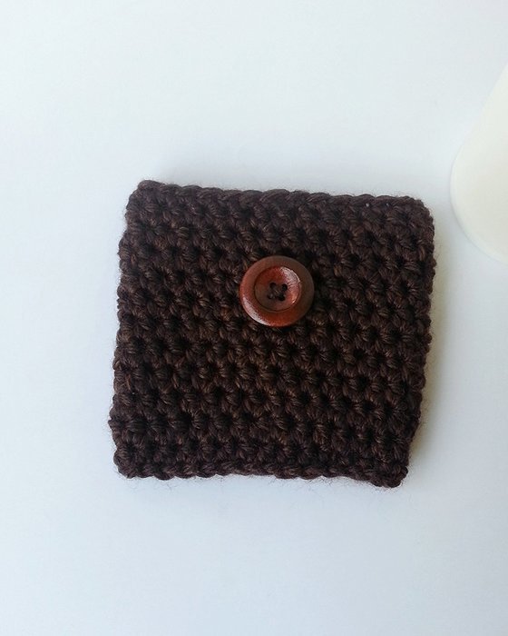 Travel Mug Cozy Toasty Dark Brown