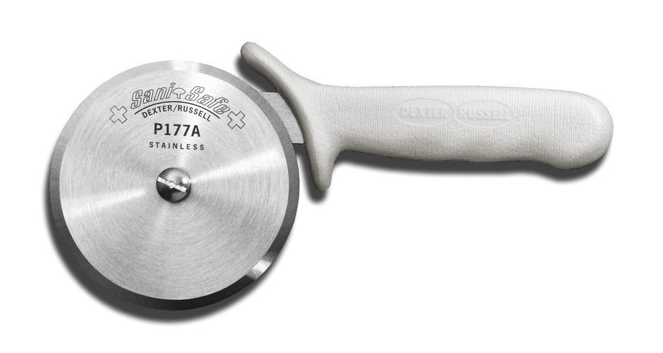 Dexter Russell P177A-PCP Sani-Safe White Handle 4" Pizza Cutter