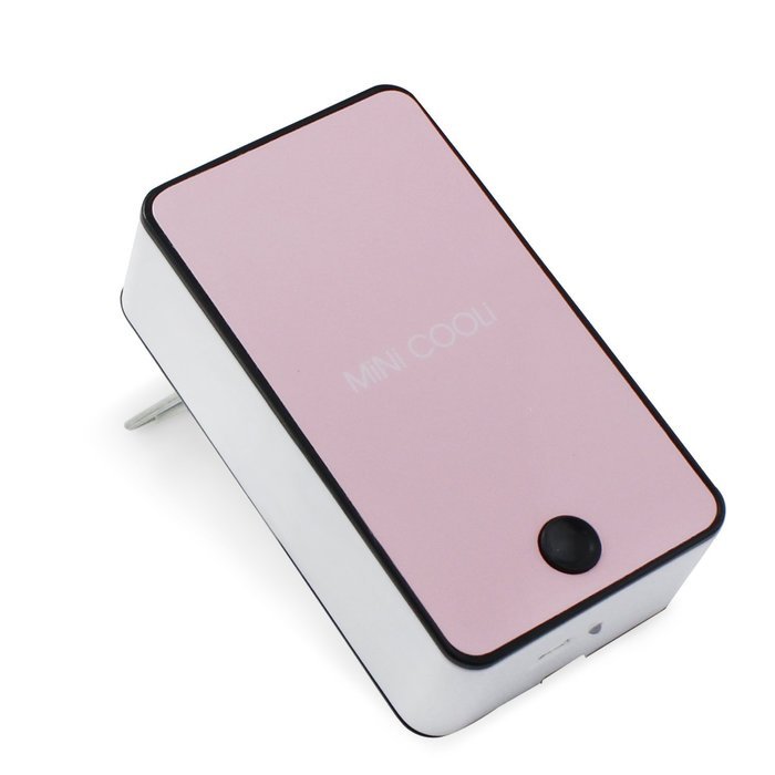 ESUMIC Portable Rechargeable Mini Handheld Air Conditioner, Light Pink (USB-MINI-FAN-LPK)