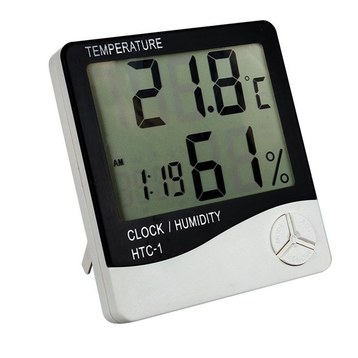 Digital Hygrometer Indoor Black Humidity/Temperature Monitor Accurate Readings Thermometer with Large LCD Display...