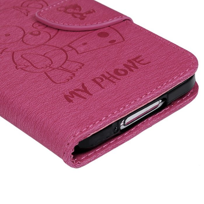 Galaxy S5 Case,Samsung Galaxy S5 Case (I9600) - Wallet Flip Stand Case Embossed Cute Bear PU Leather Case Shockproof... N28
