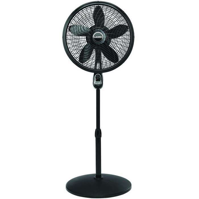 Cyclone Pedestal Fan in Black with Remote Control 18 In., Easy-to-use Timer and Fully Adjustable Height for Added... N2