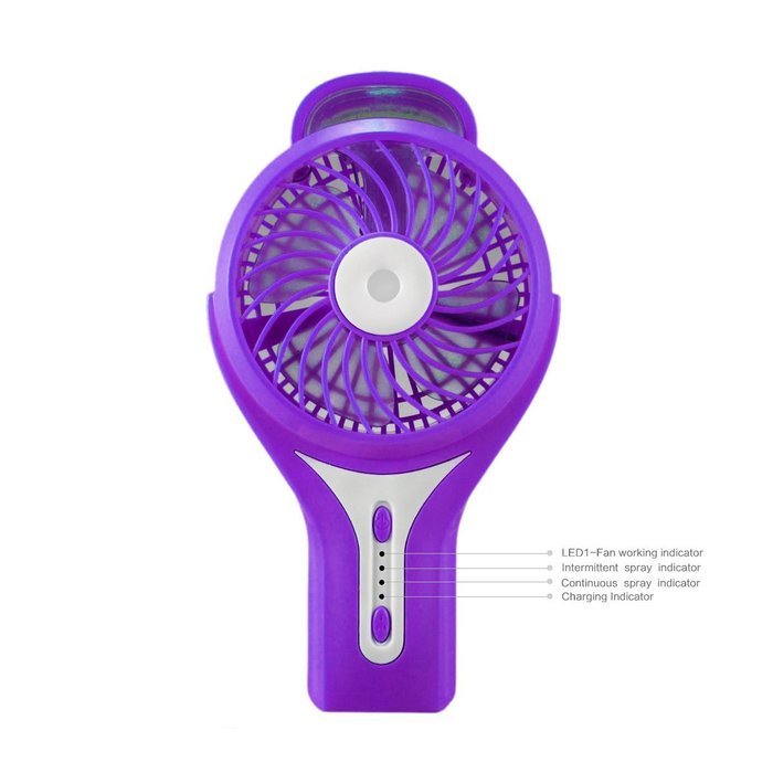 Dealpeak USB Rechargeable Handheld Mini Fan with Cooling Mist as Personal Cooling Humidifier for Home Office and... N22