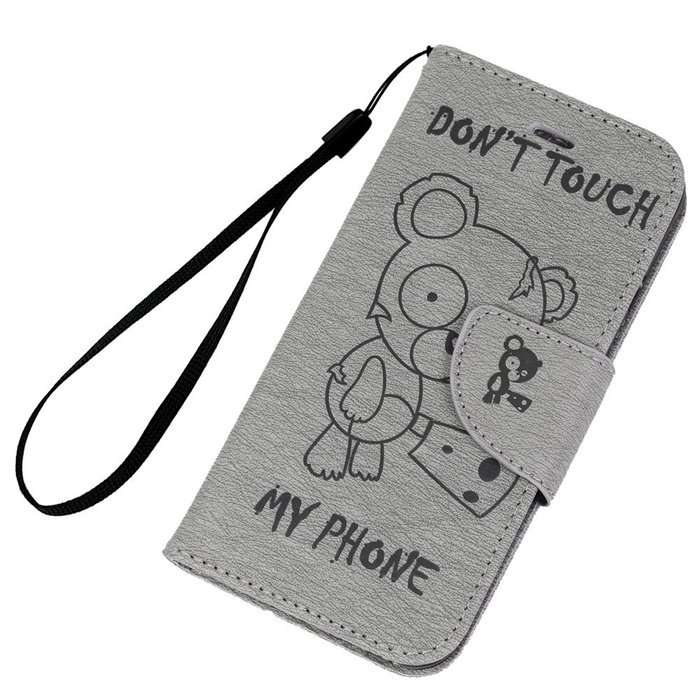 Galaxy S5 Case,Samsung Galaxy S5 Case (I9600) - Wallet Flip Stand Case Embossed Cute Bear PU Leather Case Shockproof... N32