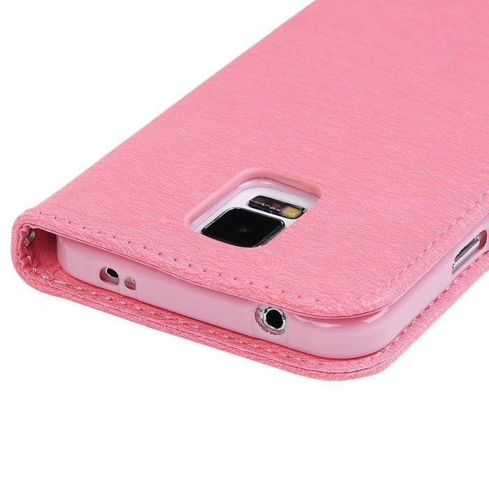 Galaxy S5 Case,Samsung Galaxy S5 Case (I9600) - Wallet Flip Stand Case Embossed Cute Bear PU Leather Case Shockproof... N33