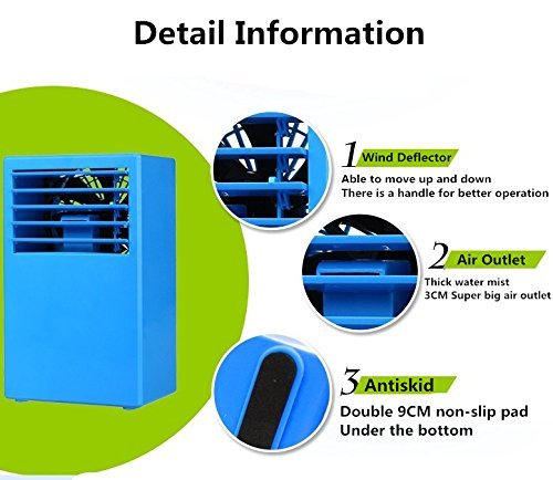 Yijiagou Bladeless Fan with Air Humidifier Diffuser Mute Desk Fan Air Purifier Air Conditioner Strong Wind Automatic... N2