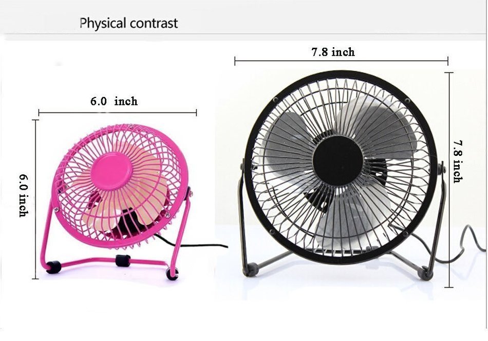 HOTGEE(TM) Quietness Metal Computer Laptop PC USB Plug Charger Mini Desk Cooler Fan with Nail Dust Collector... N5