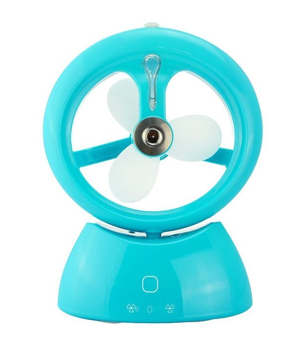 Welltop USB Handheld Humidifier Fans Rechargeable Misting fan Portable Mini fan Table Desktop Water Spray fan... N12
