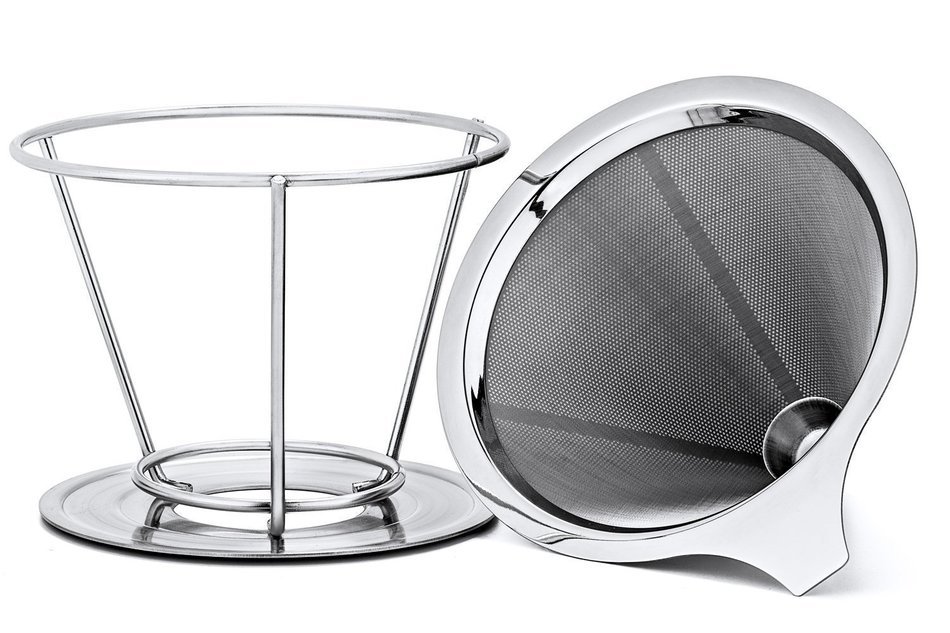Chef's Star Stainless Steel Pour Over Coffee Maker Coffee Cone, Coffee Dripper, Permanent Reusable Coffee Filter... N3