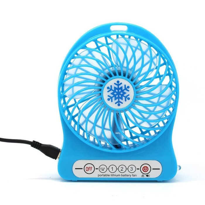 Tangc Mini Super Mute Rechargeable Desktop Fan (Blue) N12