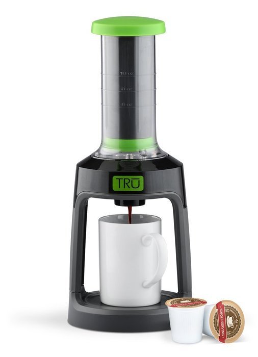 Tru KP-1000 Single Serve K-Cup Coffee Press, Black N2