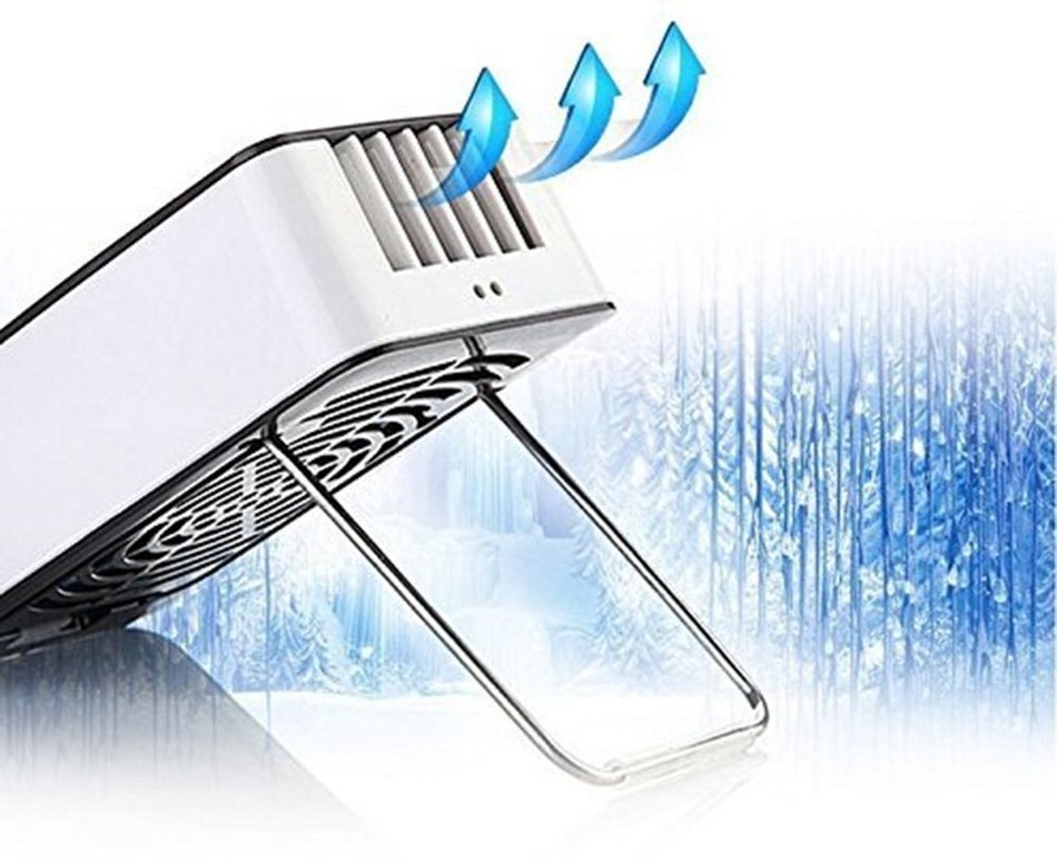 Air Conditioner Fan USB Rechargeable Handheld Portable (black) N37