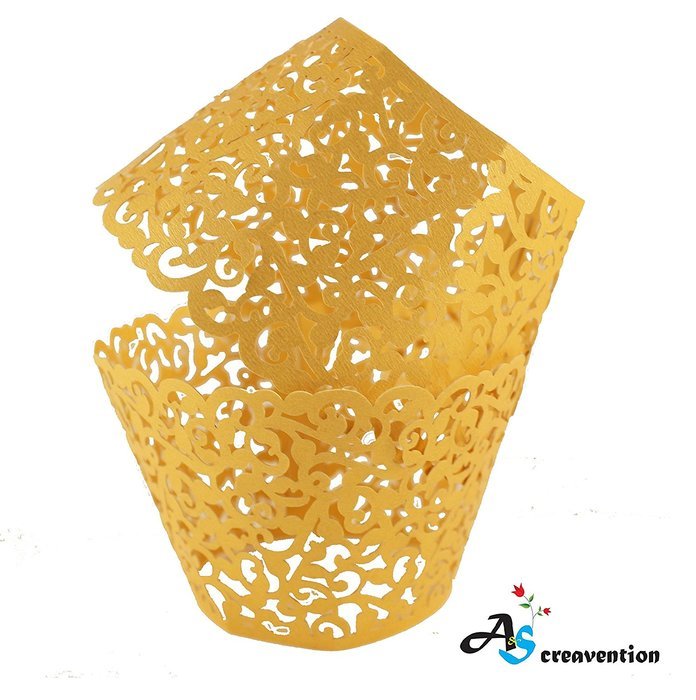 A&S Creavention Vine Cupcake Holders Filigree Vine Designed Decor Wrapper Wraps Cupcake Muffin Paper Holders -... N4