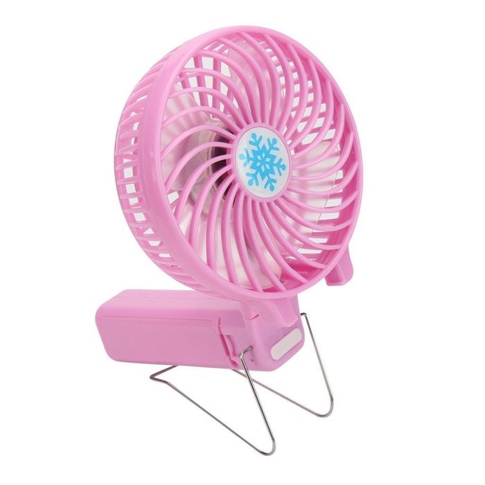Yoyorule Summer Mini Fan Portable Handheld Air Conditioner Cooler Fan USB Battery (Black) N14