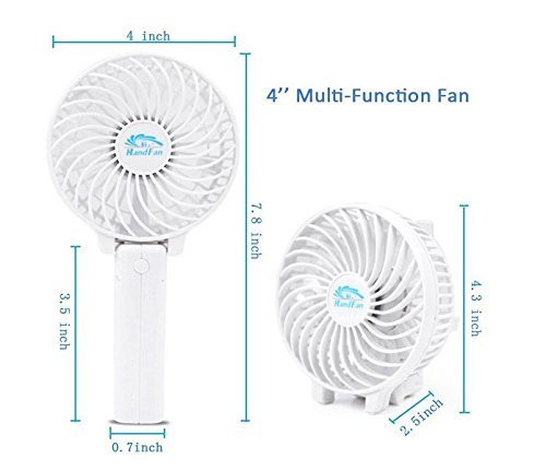 Portable Battery USB Rechargeable Handheld Mini Foldable Cooling Desktop Fan for Home Office Outdoor Workout Camping... N11