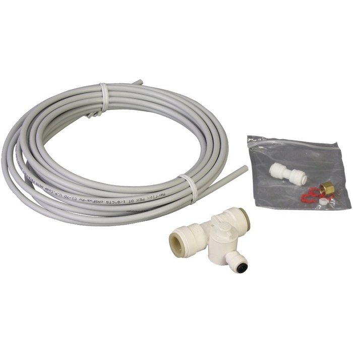 1 - Water Line Installation Kit (1/2" Quick-Connect Tee valve), Lead free, Ideal for installing refrigerators,... N2