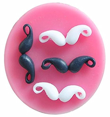 Mustache 4 Cavity Mini Silicone Mold for Fondant Gum Paste Chocolate Crafts