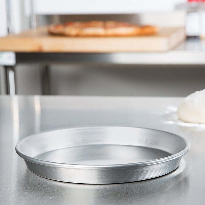 American Metalcraft ADEP8 8" x 1" Standard Weight Aluminum Tapered / Nesting Dish Dish Pizza Pan
