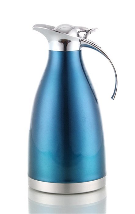 Bestwoohome Stainless Steel Vacuum Insulated Thermal Carafe Water Pitcher with Press Button (0.39Gallon, Golden) N3