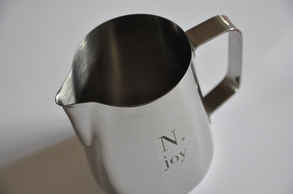 N.joy the Essentials Stainless Steel Milk Pitcher, Suitable for Coffee, Latte and Frothing Milk, Available in...