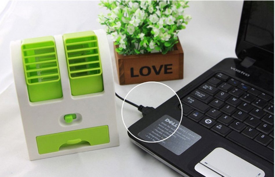 GS.Lee Mini USB Handheld Portable Fan Desktop Air Conditioner Water Cooler N8