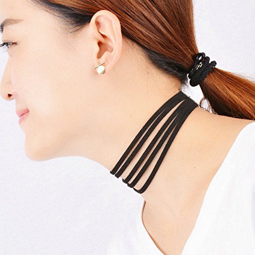 Velvet Choker Black Necklace Ribbon Vintage Gothic Multilayer Collar Necklace CN