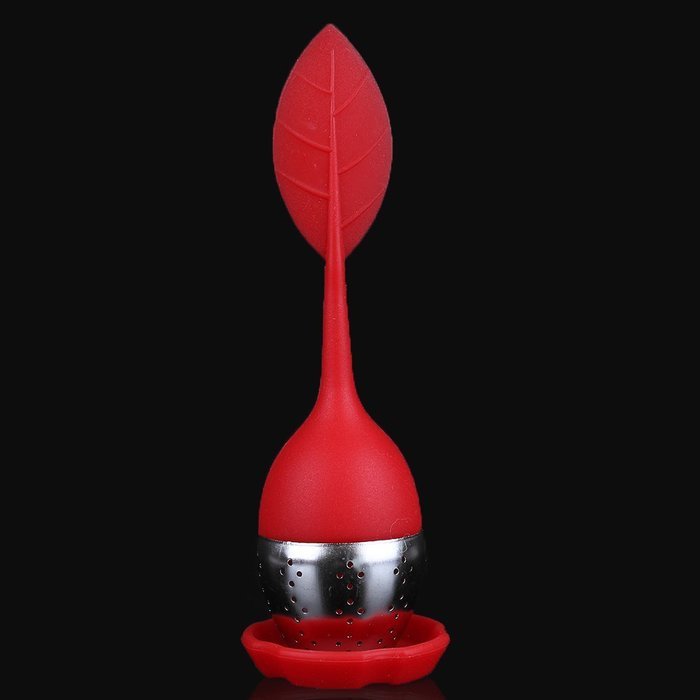 PersuingTech 3 Colors Food-grade Silicone Leaf Tea Ball Tea Bag Filter Creative Stainless Steel Insulation Tea... N2