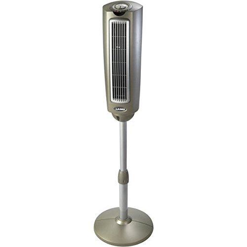 Tower Fan with Remote Control and Patented Fused Safety Plug, Grey N2
