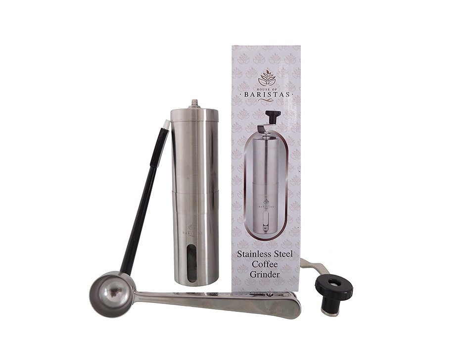 House of Barista's Ceramic Coffee Grinder - Compact & Portable Manual Burr Coffee Mill (Aeropress & French Press...
