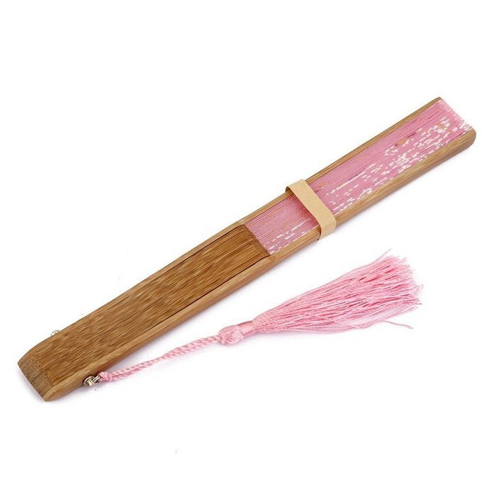 ROSENICE Chinese /Japanese Folding Hand Fan 21CM - Butterfly Sakura Pattern (Pink) N3