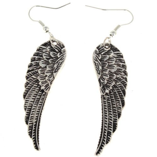 Women'S Vintage Angel Wings Earrings Drop Dangle Piercing Jewelry Natural Gift