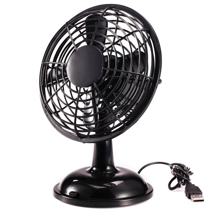 Lileng 818 Desktop Fan USB Power Supply 2 Speeds Mini Portable Oscillating Fan