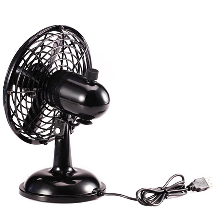 Lileng 818 Desktop Fan USB Power Supply 2 Speeds Mini Portable Oscillating Fan N2
