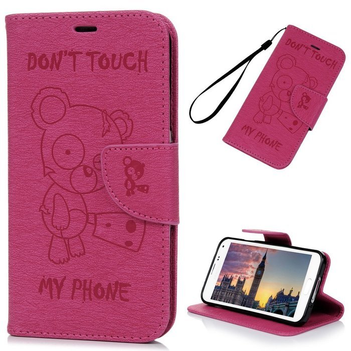 Galaxy S5 Case,Samsung Galaxy S5 Case (I9600) - Wallet Flip Stand Case Embossed Cute Bear PU Leather Case Shockproof... N34