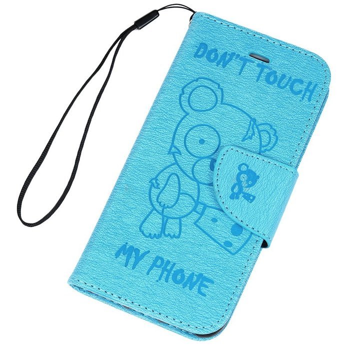 Galaxy S5 Case,Samsung Galaxy S5 Case (I9600) - Wallet Flip Stand Case Embossed Cute Bear PU Leather Case Shockproof... N36