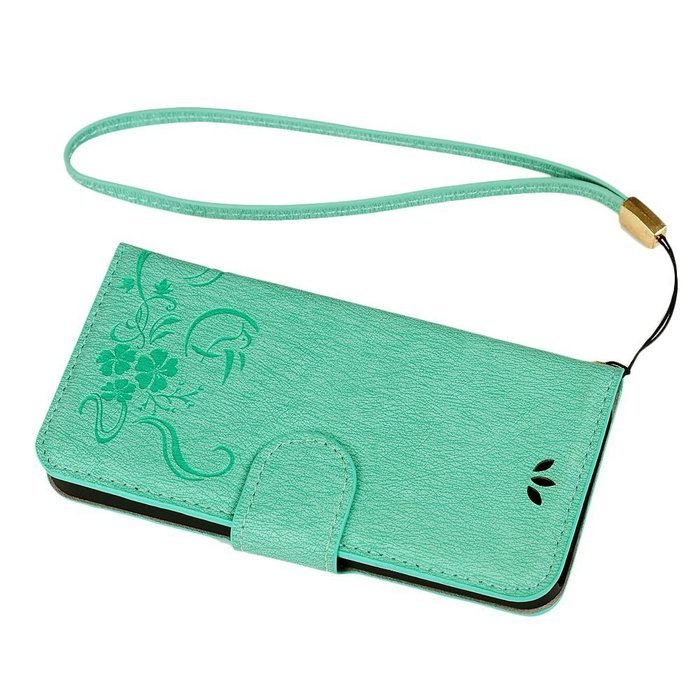 iPhone SE Case,iPhone 5S Case,iPhone 5 Case - Flip Wallet Case Stand Vintage Embossed Flowers PU Leather Texture... N17