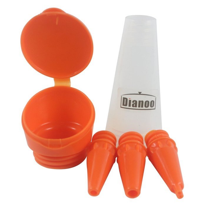 Dianoo Cake Decorative Pen, Silicone Cupcake Decorating Pen, Dessert Decorating Tools, 3PCS (the colors will be...