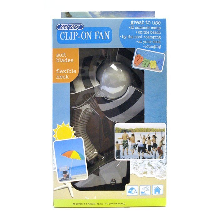 Tee-Zed T01 Clip-On Fan Great for the Beach, Pool, Camping, Work, Lounging or Just Chillin'! -Pink Purple N34