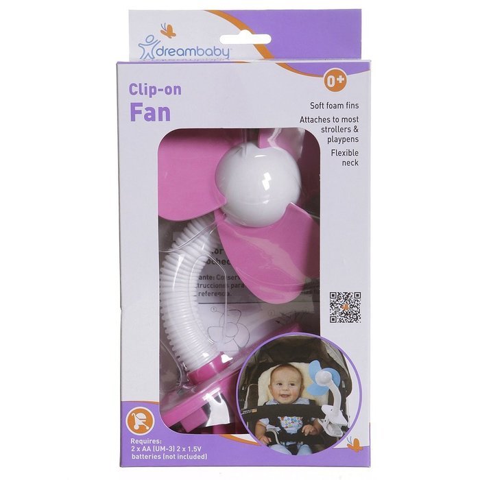 Tee-Zed T01 Clip-On Fan Great for the Beach, Pool, Camping, Work, Lounging or Just Chillin'! -Pink Purple N35