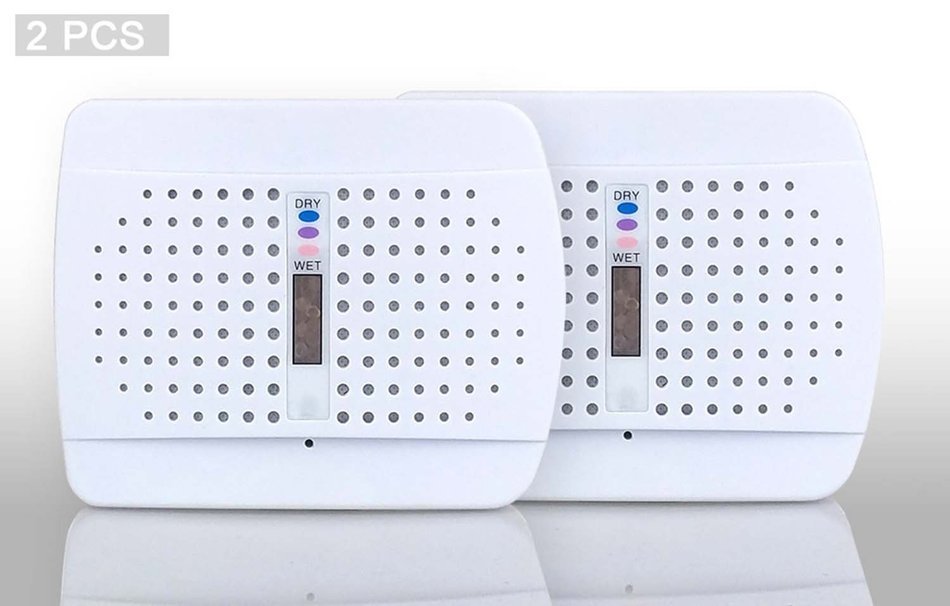 Fanhao 2PCS Renewable Mini Dehumidifier Air Dryer for Cabinet,Closet,Wet Rooms,RVs